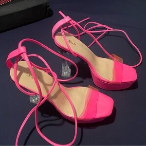 Hot pink heels size